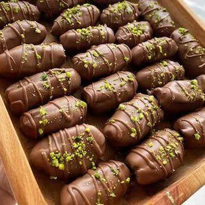 تصویر 2 از خرما شکلاتی با مغز بادام مناسب پذیرایی شیک